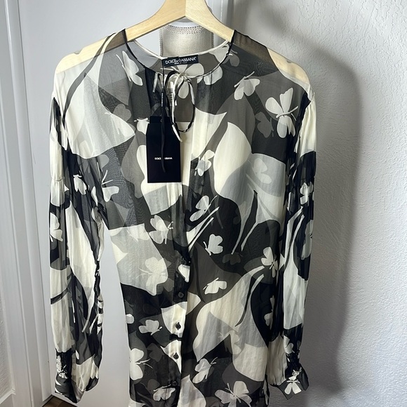 Dolce & Gabbana Tops - DOLCE & GABBANA VINTAGE SILK BLOUSE